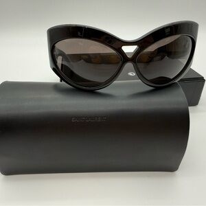 Saint Laurent Women's Oversized Black Cat-Eye Sunglasses (SOLD OUT EVERYWHERE)